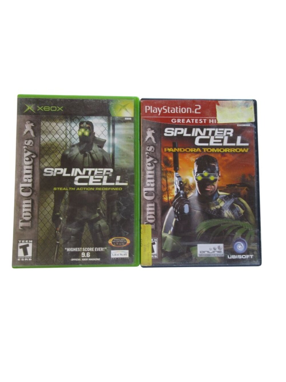 Lot of 2 - PS2 Splinter Cell - Original & Pandora Tomorrow  with Manuals